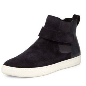 Vince Blue Belmont High Top Sneakers Flat Shoes‎ Mens Size 11 Italian Calf Suede